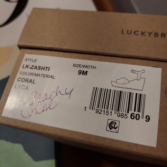 NIB Lucky Brand Zashti Wedge Sandals - Picture 12 of 13